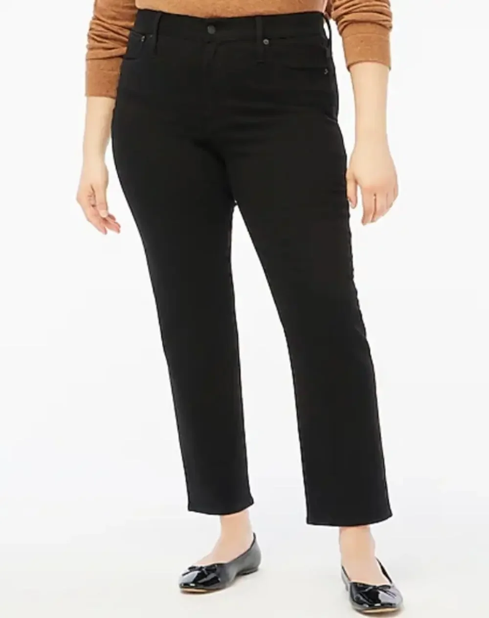 J Crew Essential Straight Jeans 31 31P P31 Black Denim NWT Crop BT024 J.Crew